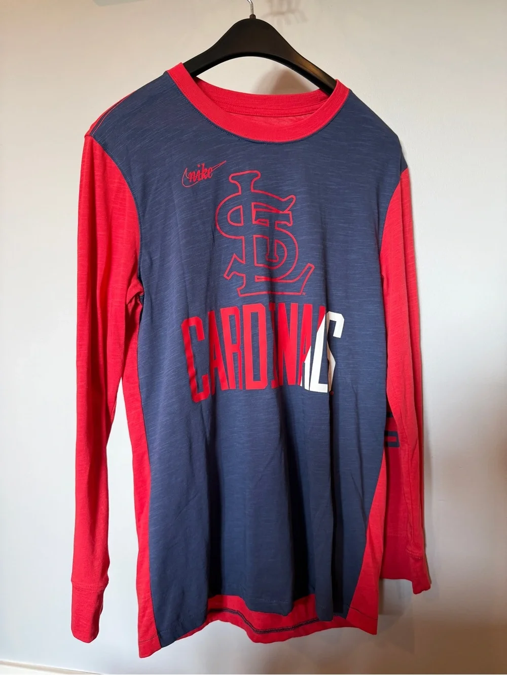 Nike St. Louis Cardinals Long-Sleeve Tee - Navy & Red